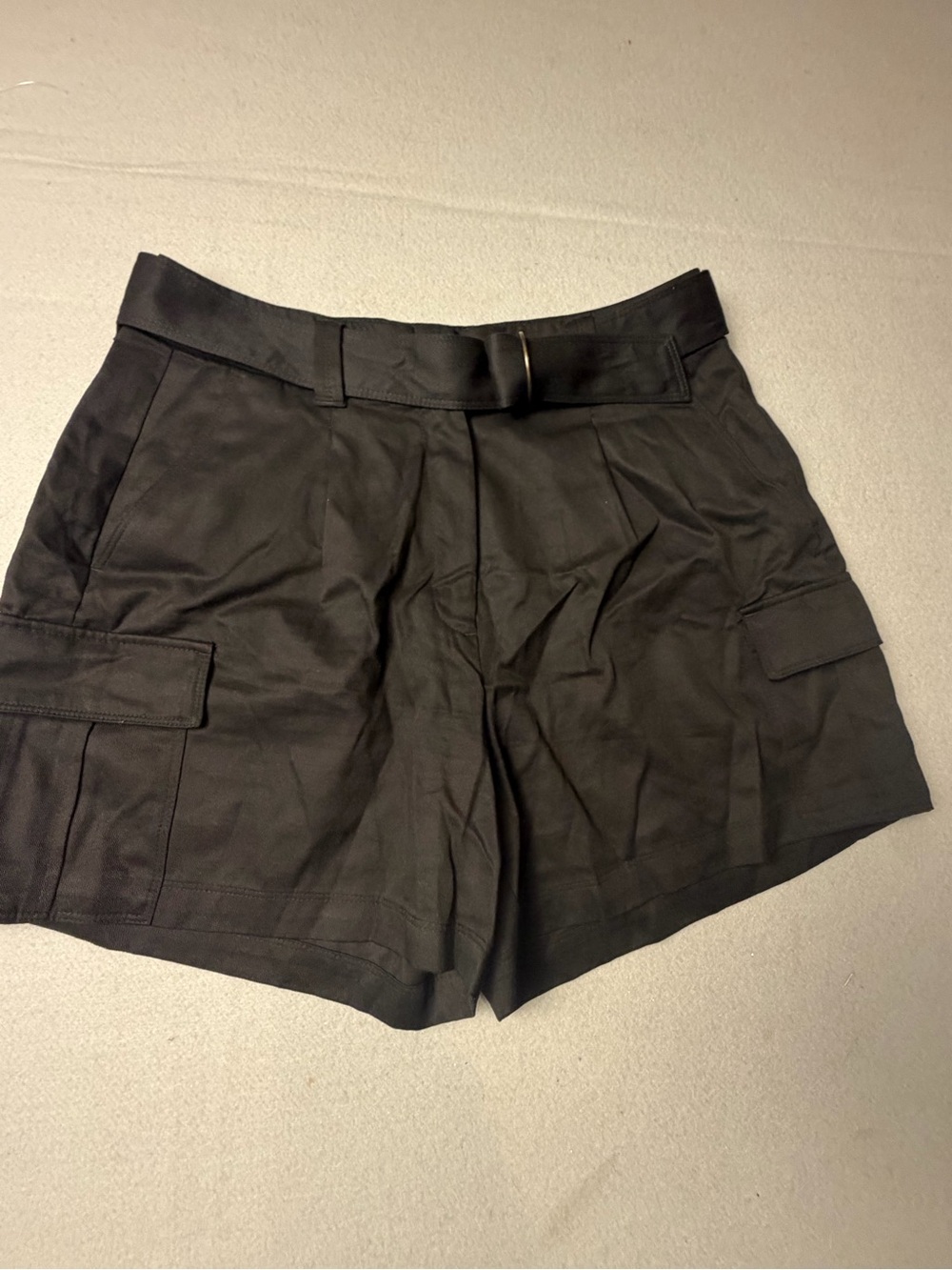 Old Navy Black Cargo Belted Shorts